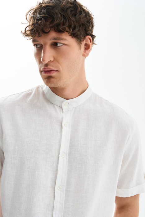 рубашка изо льна и хлопка по цене 1360 руб вид справа