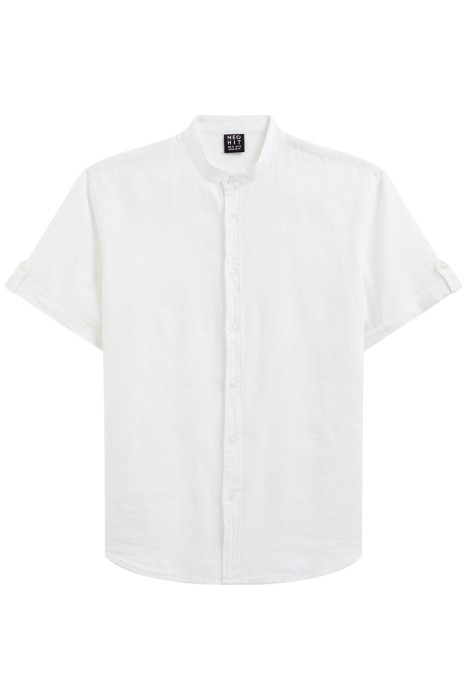 рубашка изо льна и хлопка из россии вид сбоку