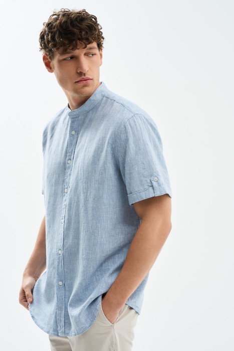 рубашка изо льна и хлопка 759197003 фотография