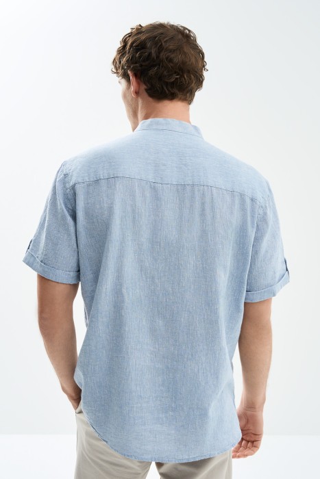 рубашка изо льна и хлопка по цене 1360 руб вид справа