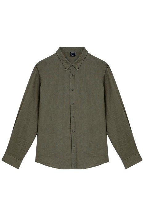 рубашка изо льна из россии вид сбоку