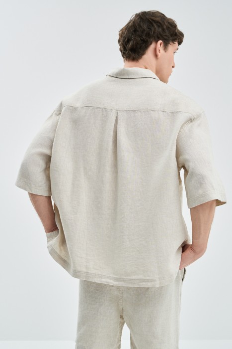 рубашка изо льна по цене 1700 руб вид справа