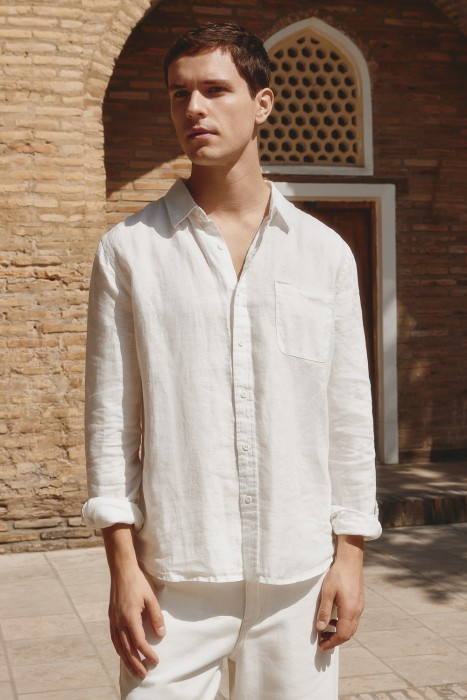 рубашка изо льна 752393003 фотография