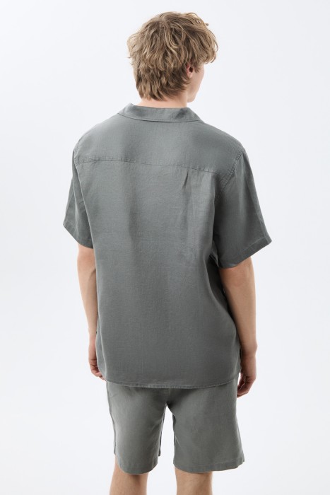 рубашка изо льна по цене 3880 руб вид справа