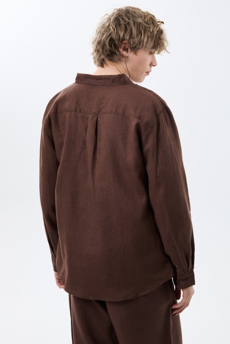 рубашка изо льна по цене 4320 руб вид справа