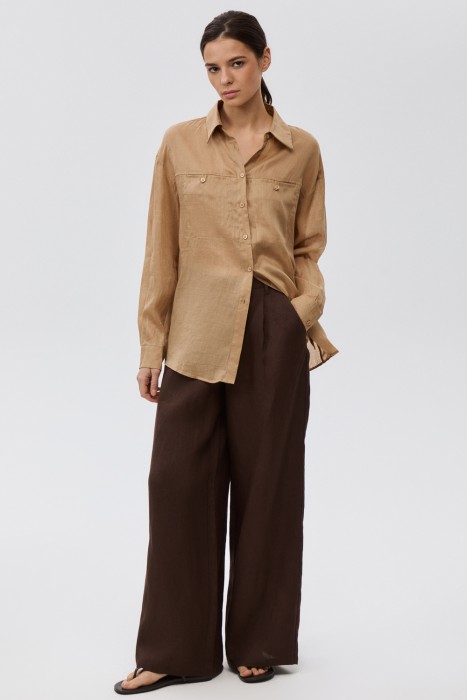 рубашка изо льна 817681003 фотография