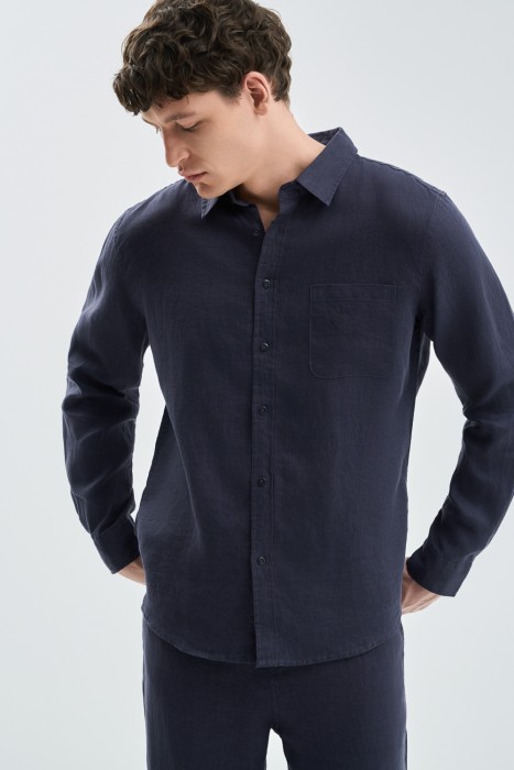 рубашка изо льна 752392003 фотография