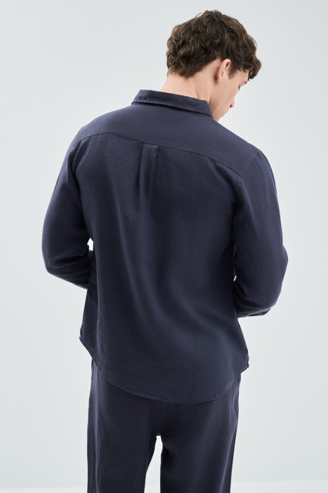 рубашка изо льна по цене 1760 руб вид справа