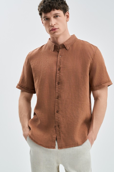 рубашка изо льна 752377003 фотография