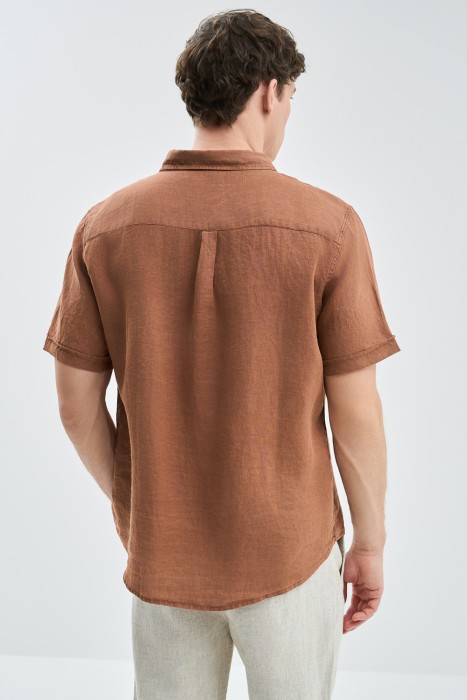 рубашка изо льна по цене 1980 руб вид справа