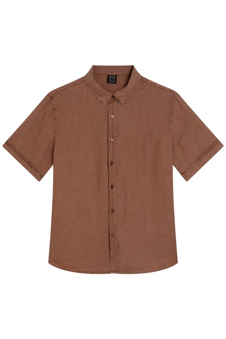 рубашка изо льна из россии вид сбоку