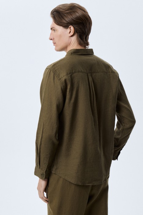 рубашка изо льна по цене 4420 руб вид справа