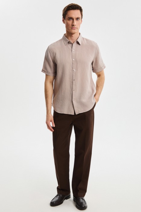 рубашка изо льна от бренда снежная королева вид слева