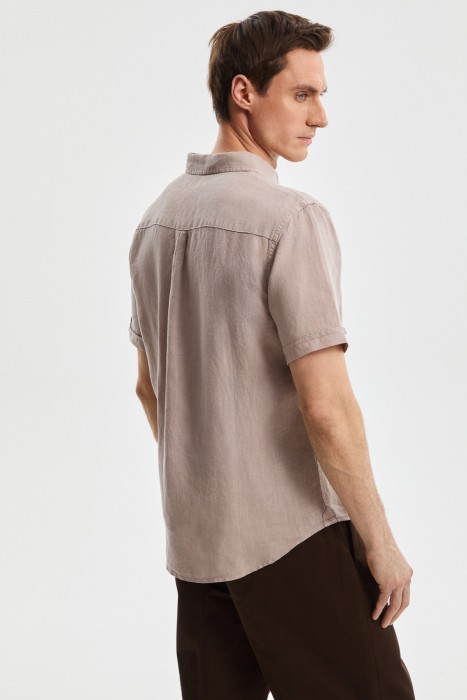 рубашка изо льна по цене 3890 руб вид справа