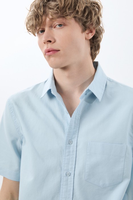 рубашка с короткими рукавами из россии вид сбоку