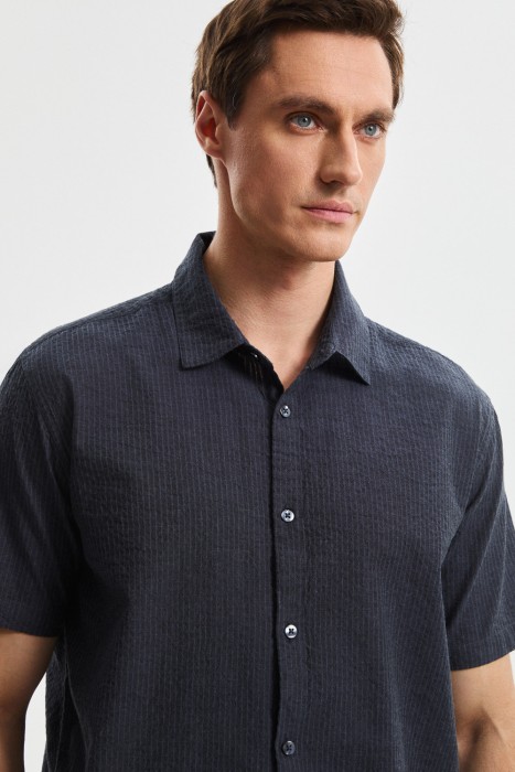 рубашка с короткими рукавами из россии вид сбоку