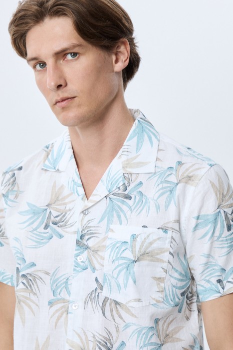 рубашка с принтом из россии вид сбоку