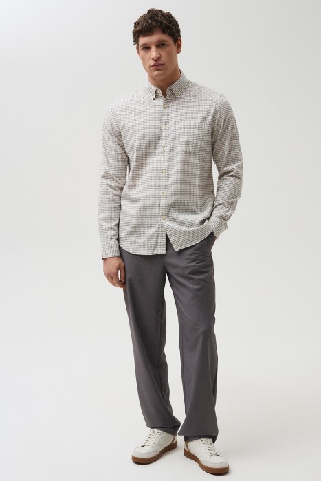 рубашка в клетку от бренда снежная королева вид слева