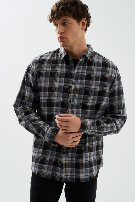 рубашка в клетку от бренда снежная королева вид слева