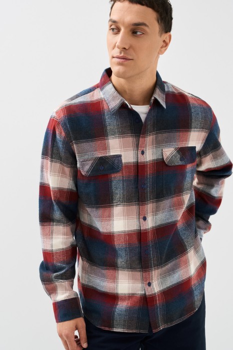 рубашка в клетку от бренда снежная королева вид слева