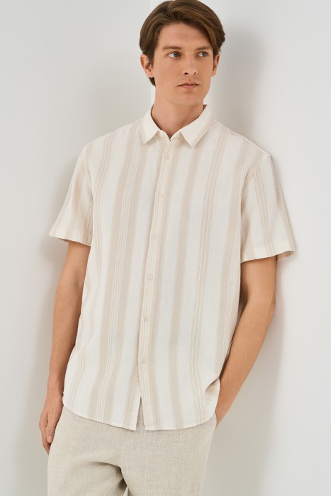 рубашка в полоску от бренда снежная королева вид слева