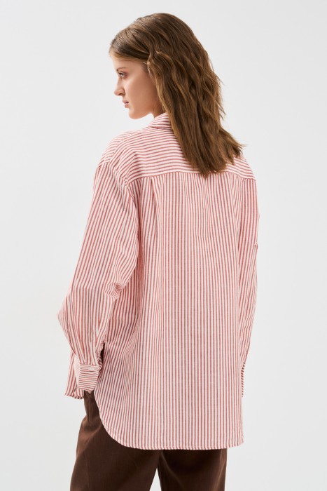 рубашка в полоску по цене 2140 руб вид справа