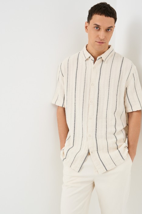 рубашка в полоску от бренда снежная королева вид слева