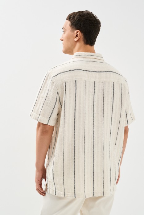 рубашка в полоску из россии вид сбоку