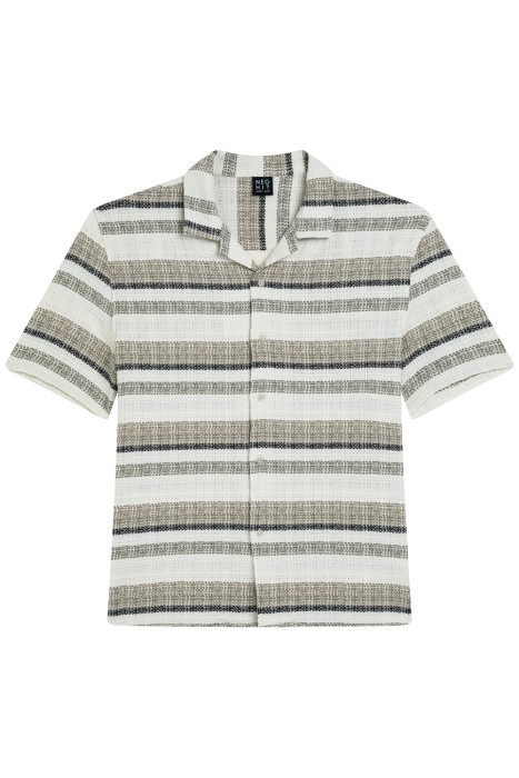 рубашка в полоску из россии вид сбоку