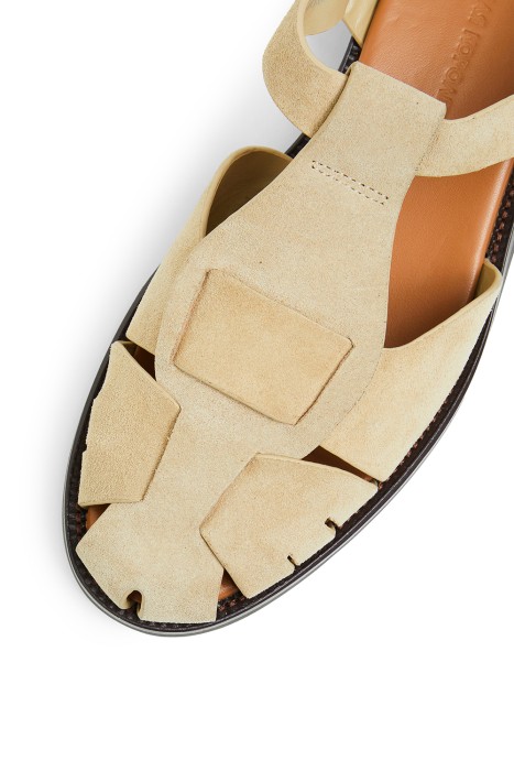 сандалии из натуральной замши из россии вид сбоку