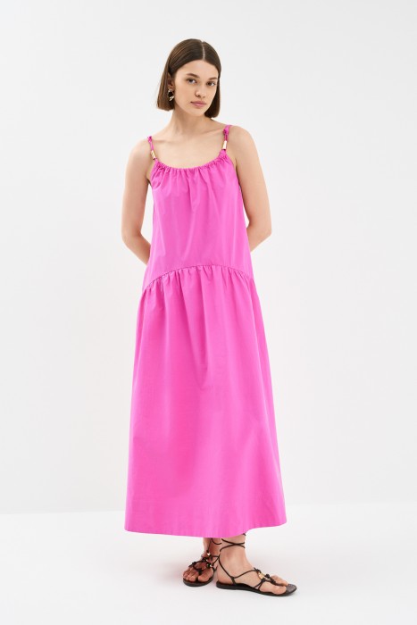 сарафан из хлопка от бренда снежная королева вид слева