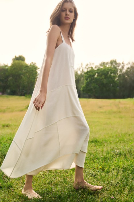 сарафан из хлопка от бренда снежная королева вид слева