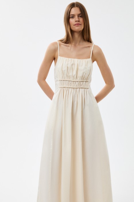 сарафан из хлопка от бренда снежная королева вид слева