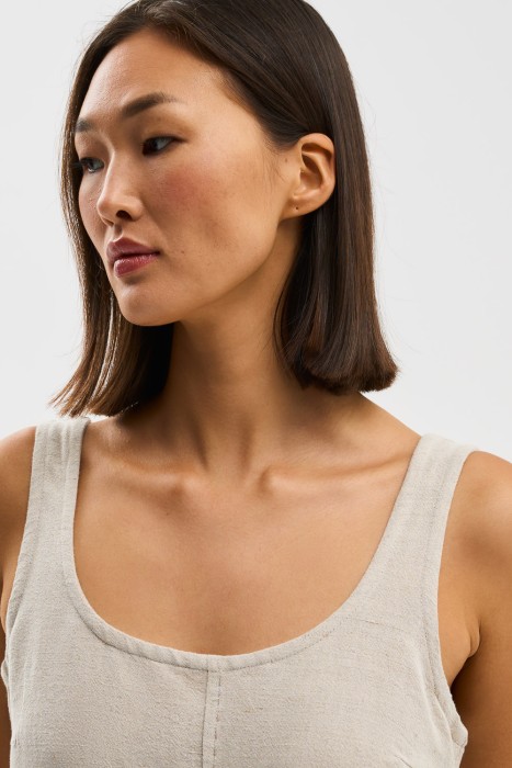 сарафан изо льна и хлопка из россии вид сбоку