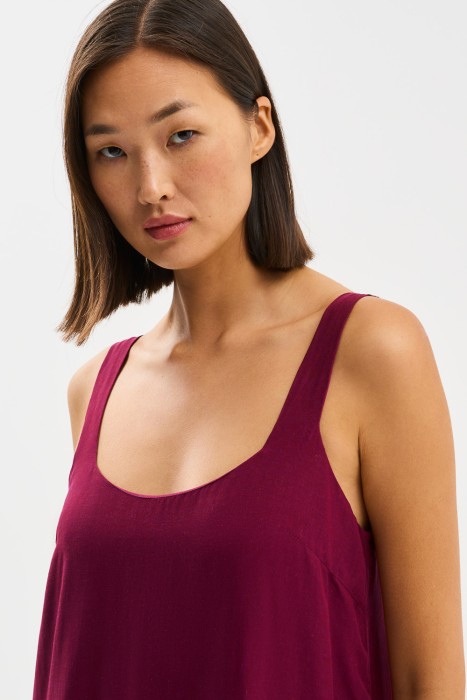 сарафан изо льна и вискозы от бренда снежная королева вид слева