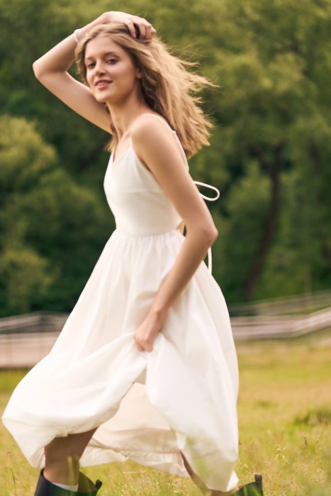 сарафан-миди от бренда снежная королева вид слева