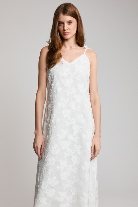 сарафан с фактурным принтом от бренда снежная королева вид слева