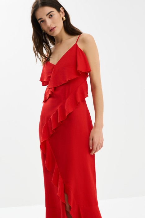 сарафан с оборками от бренда снежная королева вид слева