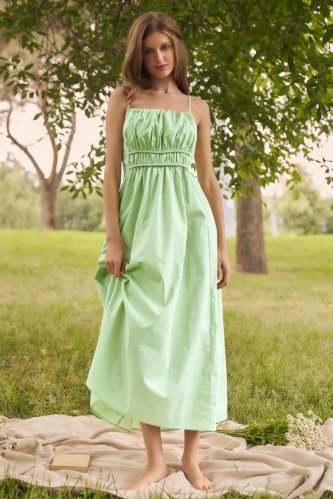 сарафан со сборками от бренда снежная королева вид слева