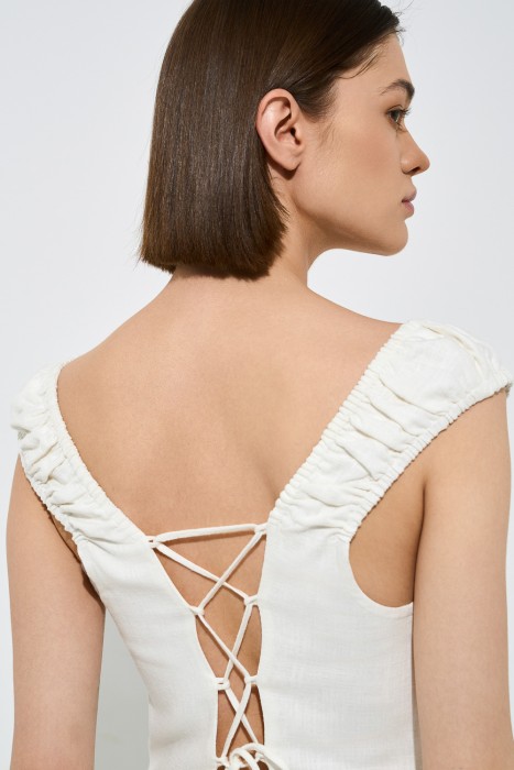 сарафан со шнуровкой на спинке по цене 2260 руб вид справа