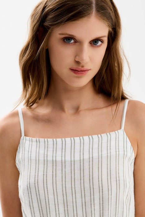 сарафан в полоску из россии вид сбоку