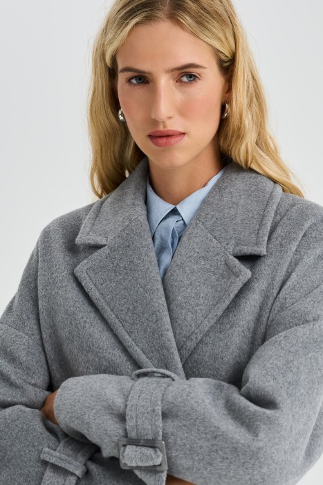 шерстяное пальто с поясом из россии вид сбоку