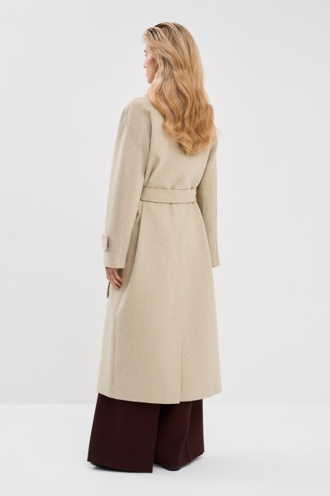 шерстяное пальто с поясом по цене 22260 руб вид справа