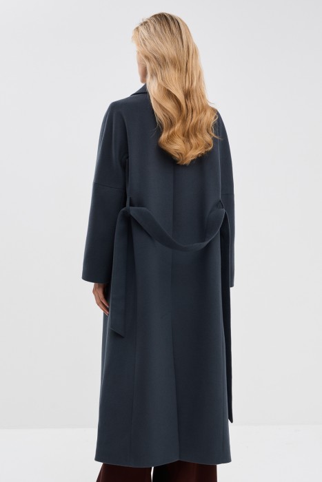 шерстяное пальто с поясом по цене 18900 руб вид справа