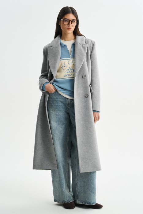 шерстяное пальто 797720003 фотография