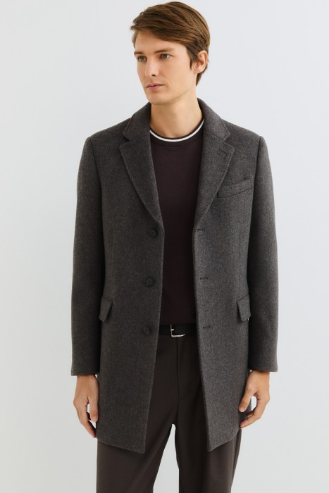 шерстяное пальто по цене 10260 руб вид справа