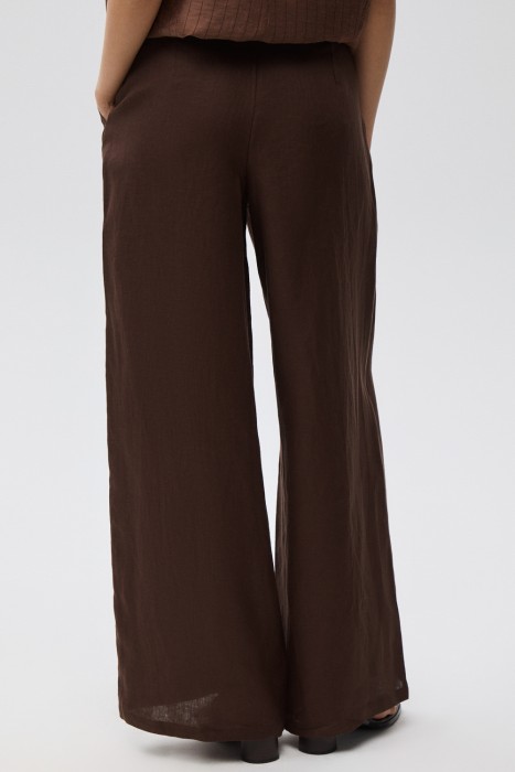 широкие брюки изо льна по цене 6040 руб вид справа