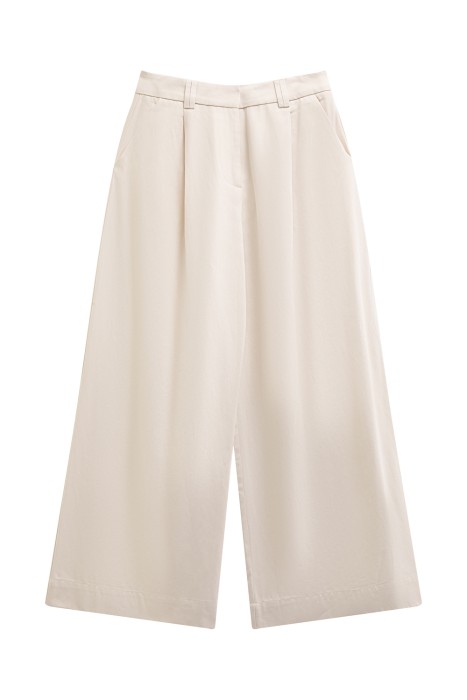 широкие брюки с защипами из россии вид сбоку