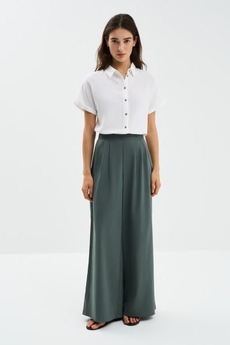 широкие брюки от бренда снежная королева вид слева