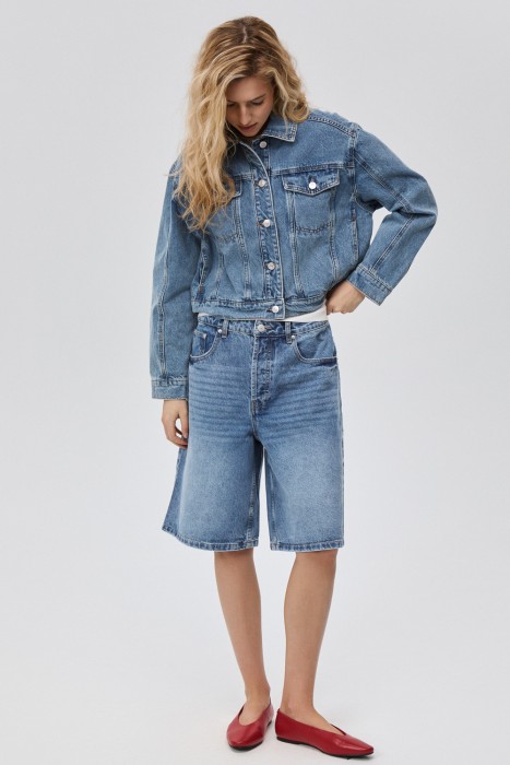 шорты из денима из россии вид сбоку